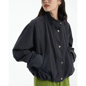 stand collar blouson jacket   101666