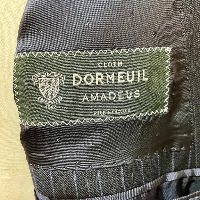 DORMEUIL社製生地 / Amadeusネイビー / ストライプMade in Japan