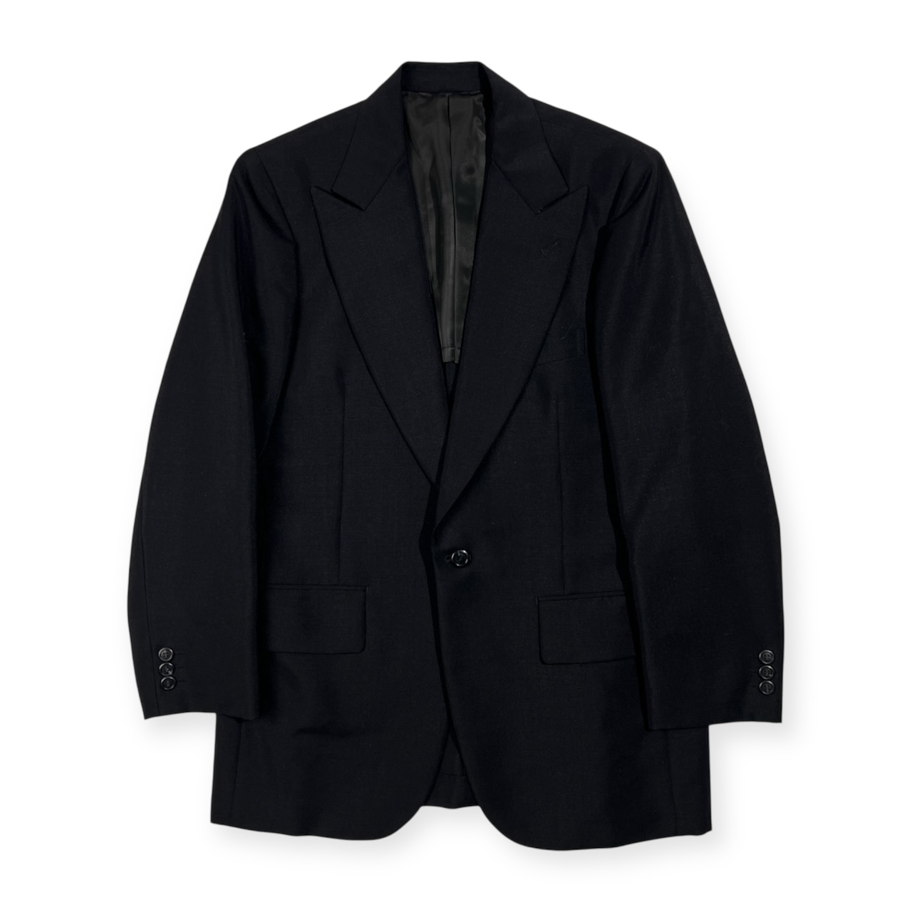 70s Kent ケント VAN JAC ヴァンヂャケット 英国製生地 モヘア混 1B テーラードジャケット サイズ 170-90-79 /ブラック/ビンテージ