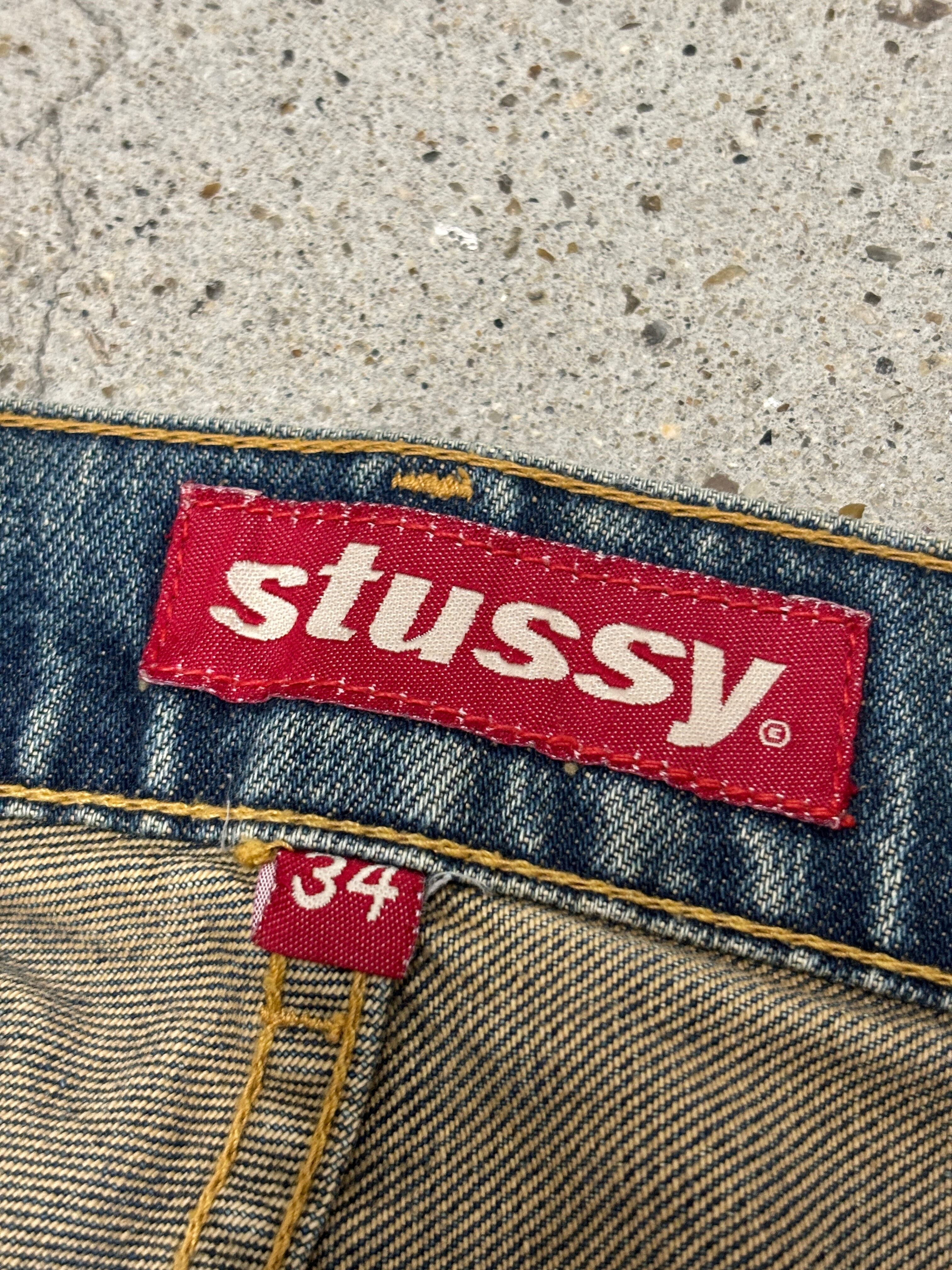 90～00s OLD STUSSY/Denim pants/USA製/W34/デニムパンツ/ストレ