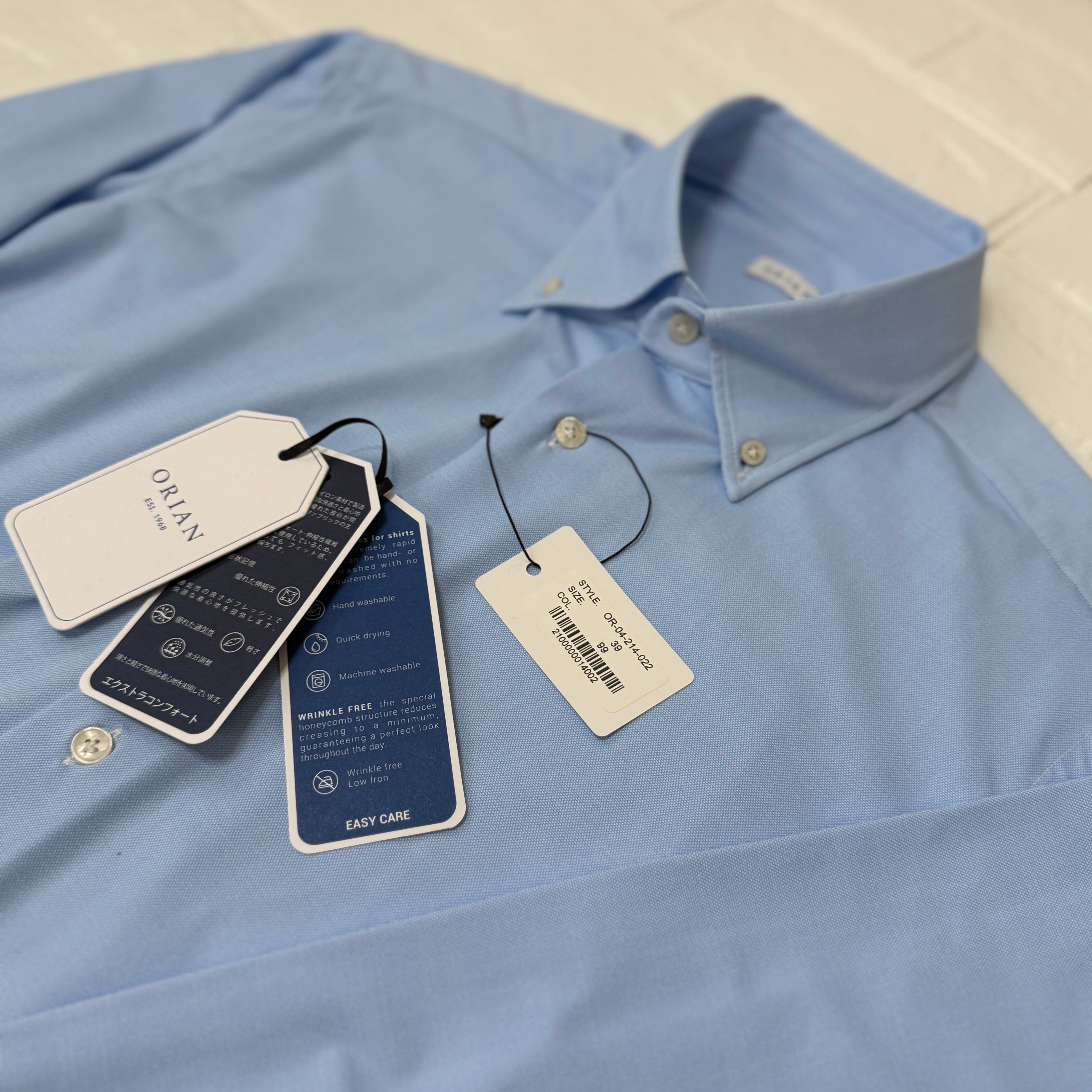 ORIAN〈未使用品〉 マイクロストレッチナイロン イージーケア ボタン