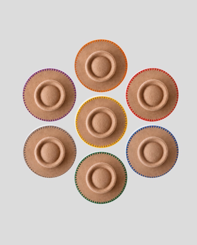 WOOL STITTCH HAT BEIGE