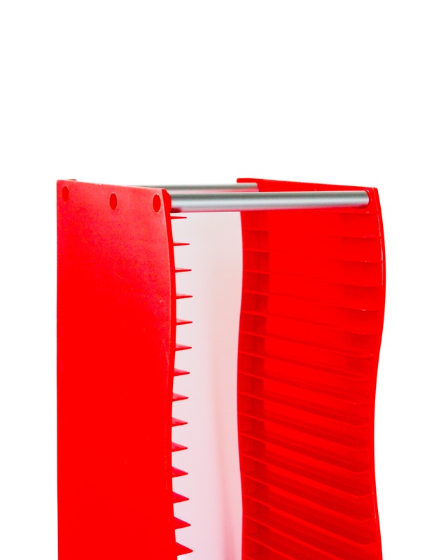 Plastic CD rack holding 20 discs