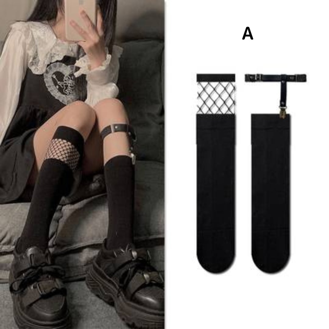 【即納】Net Garter socks Ot43 ガーターベルト 網タイツ 網みソックス ソックス 靴下 セット靴下 | onioni  powered by BASE