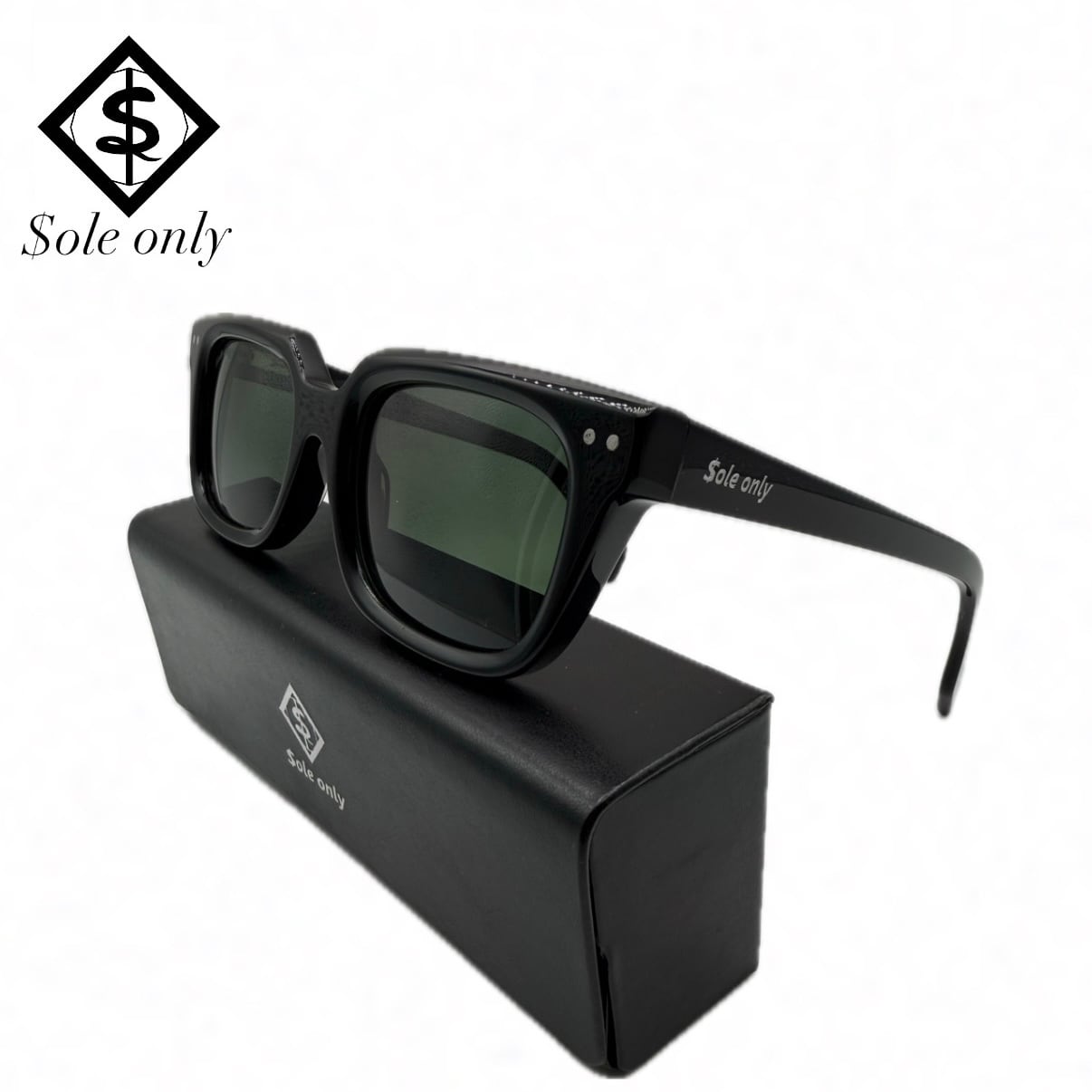 ole only square retro sunglasses Black | $ole only