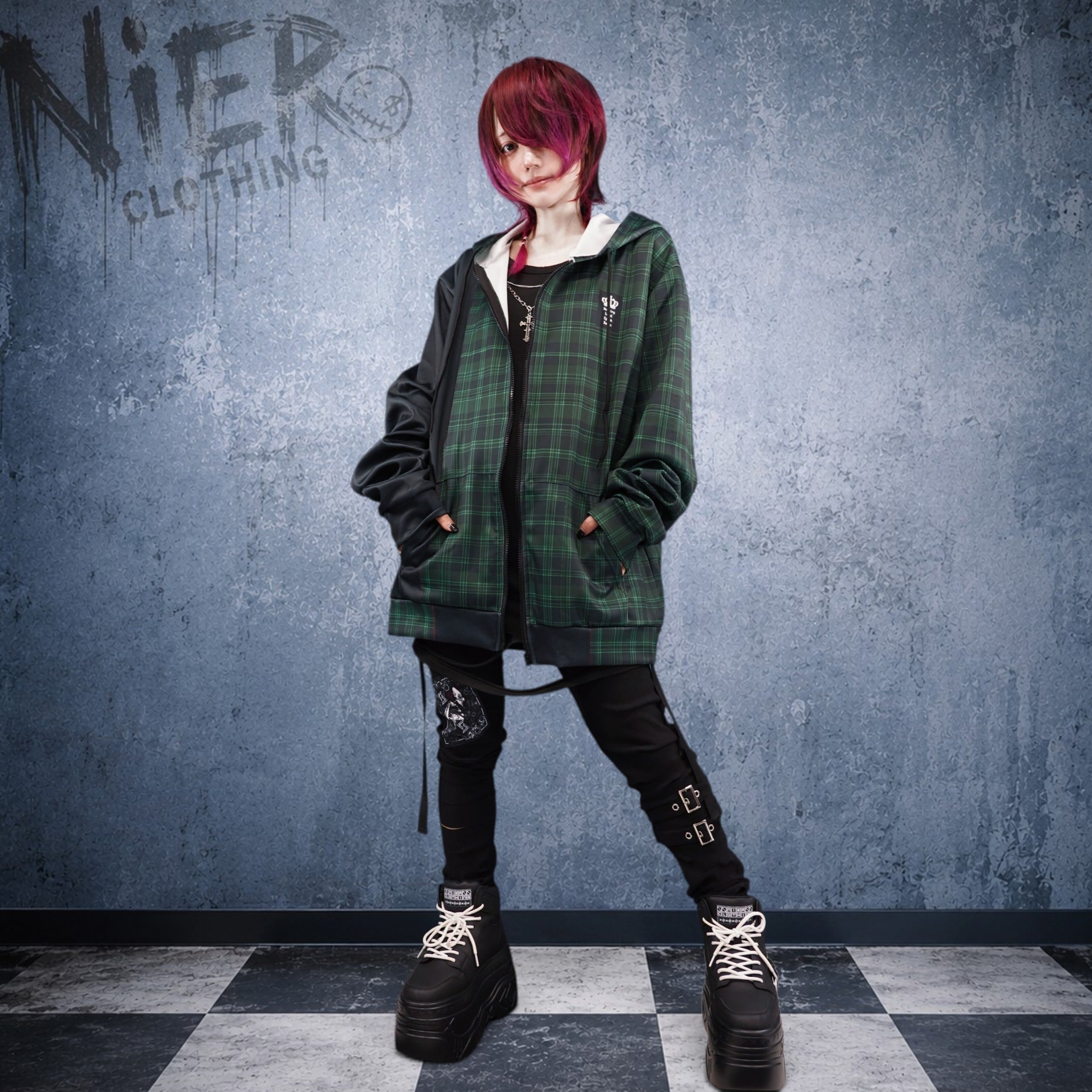 月末プレゼント新作SALE》SUPER LONG SLEEVE ZIP OUTER【DEEP GREEN
