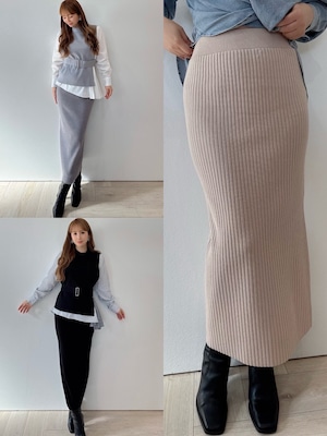 RIBニットスカート ¥6,900+tax