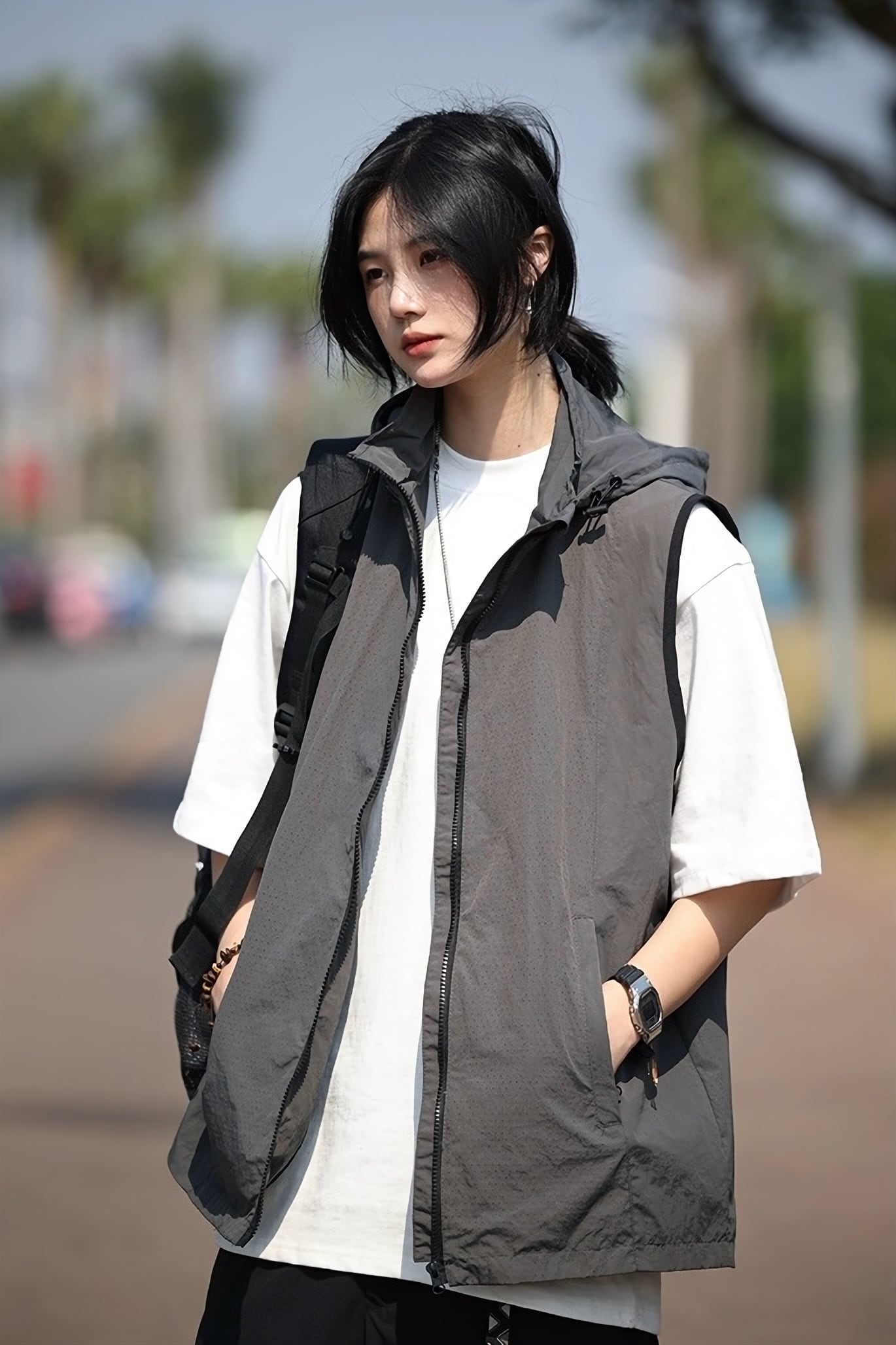 フーデッドナイロンベスト / Hooded Nylon Vest | INOCENCE(イノセンス