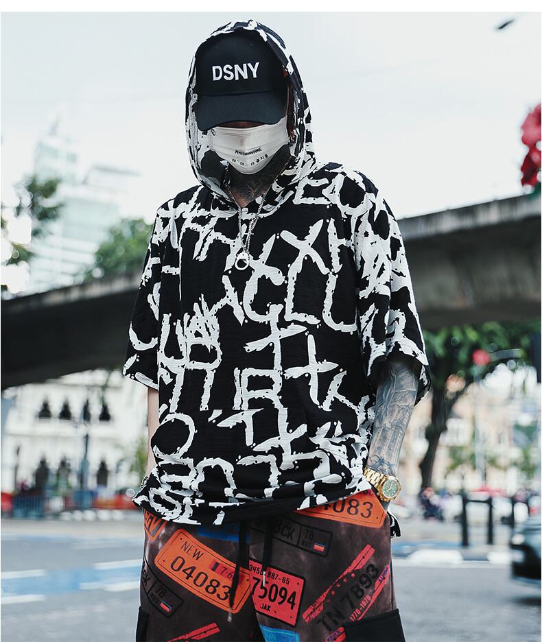 全1色 Tシャツ カットソー プリント カジュアル ストリート 