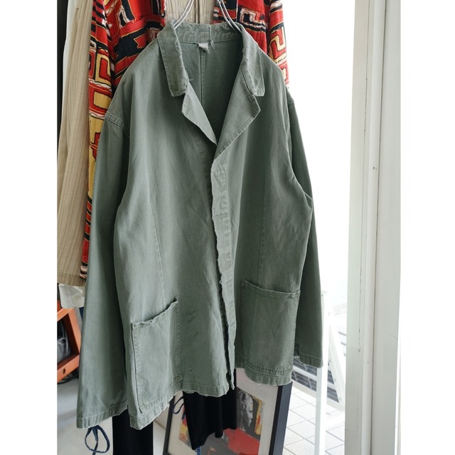 チェコ軍 BORO カバーオール ジャケット 60〜70年代 ヴィンテージ コットン L相当｜NA378