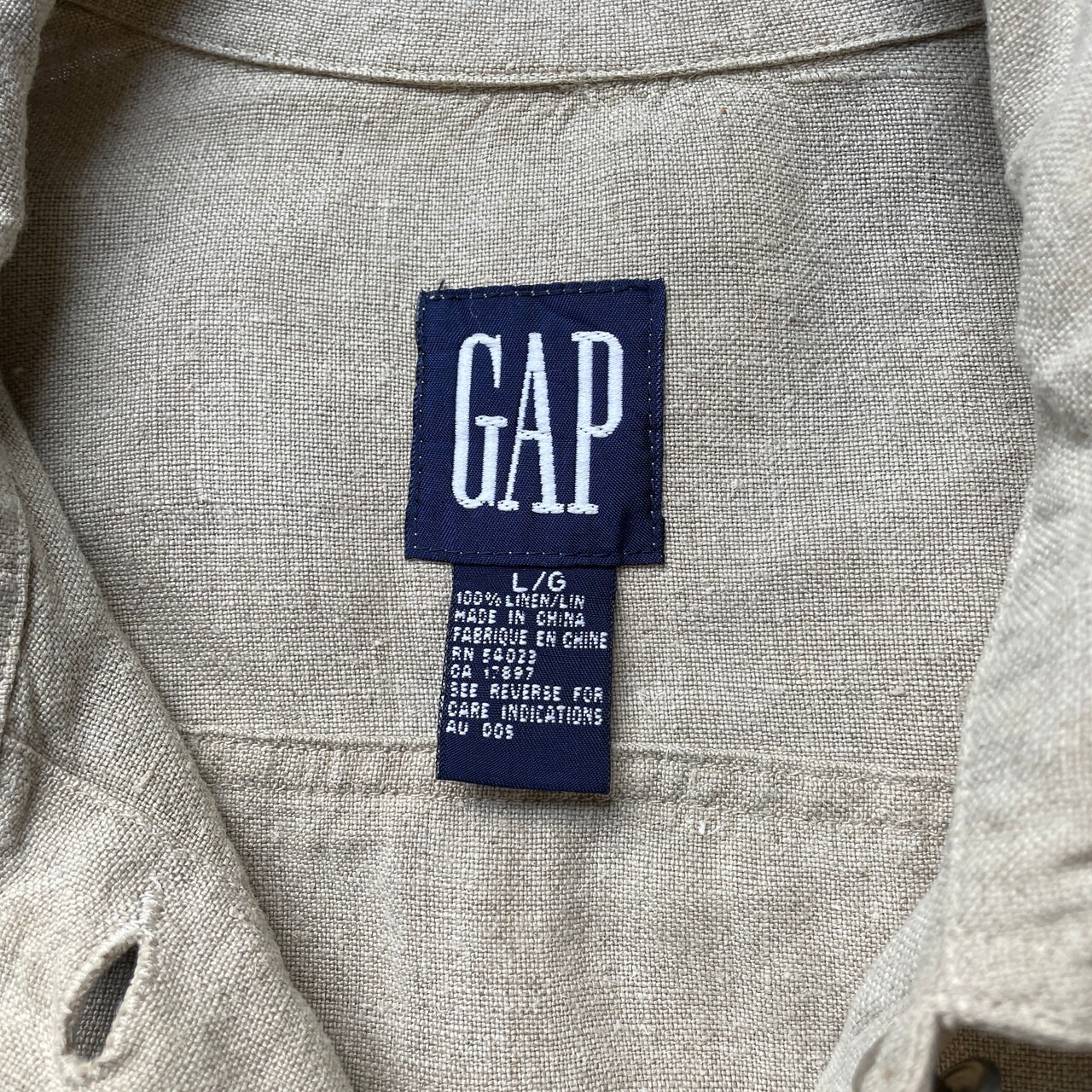 90年代 OLD GAP オールドギャップ リネントラッカージャケット メンズL 