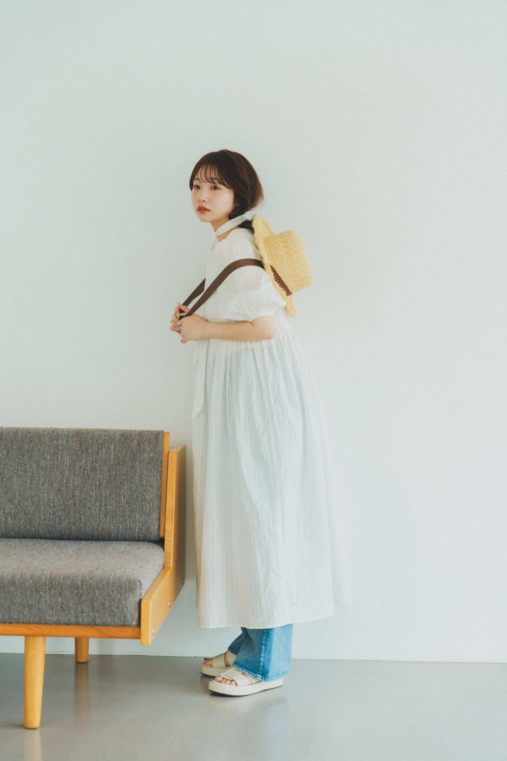 レーシーワンピース(リボンタイ付き)