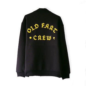 “OLD FART CREW” SWEAT SNAP JACKET BLACK × YELLOW