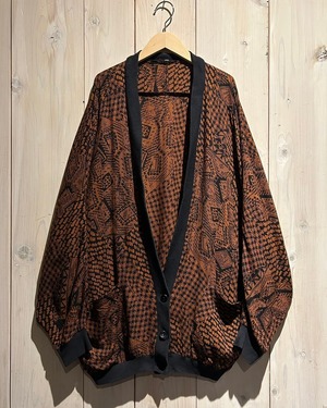 【a.k.a.C.a.k.a vintage】Ethnic Pattern Euro Vintage Loose Cardigan Jacket