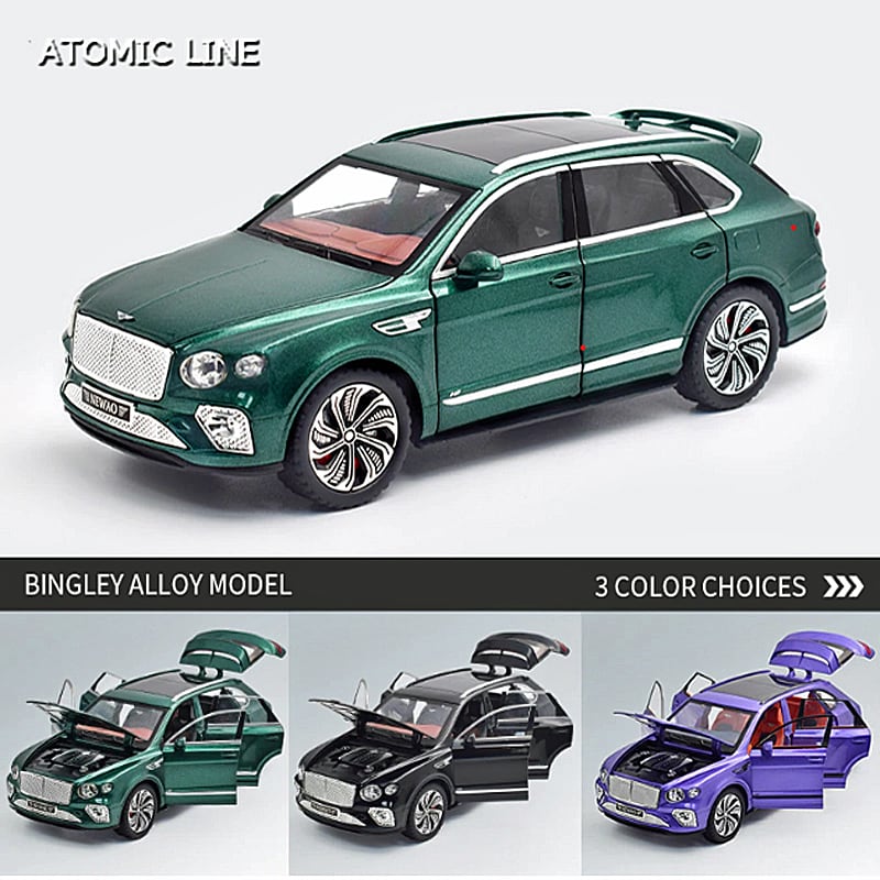 Bentley ベンテイガ 1/24 ミニカー 全3色 ライト点灯 エンジン