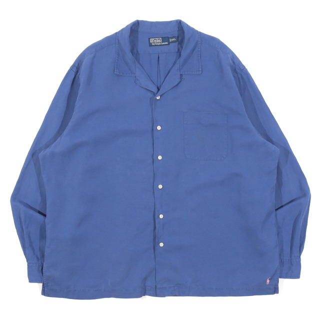 90s Polo Ralph Lauren Shirt LINEN SILK / XXL | yowakeup 