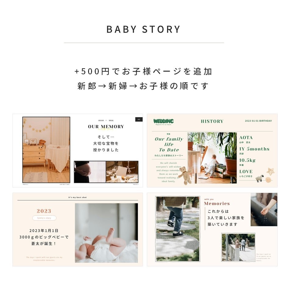 PC用テンプレート】《お子様紹介付き》プロフィールムービー「ポパイ風