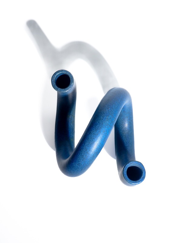 Ceramic spiral tube flower vase