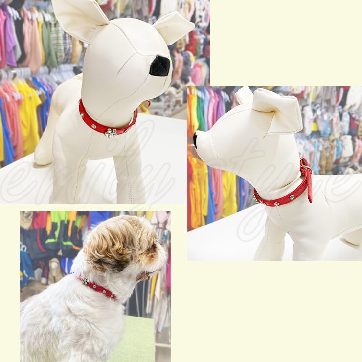 お花のクリスタル首輪 犬用 猫用 ペット 犬猫兼用 ストーン