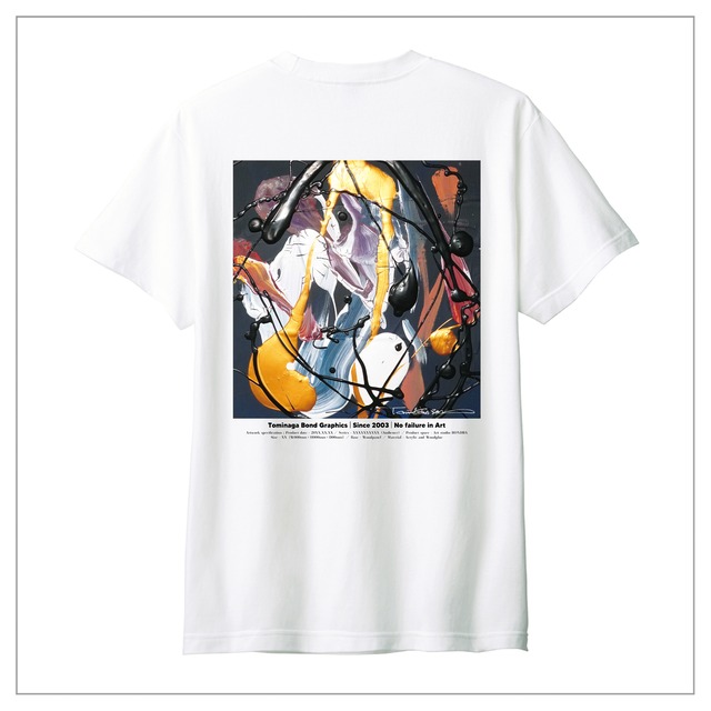原画印刷 | Tシャツ（半袖）#039 | 背面に作品プリント | 白ベース