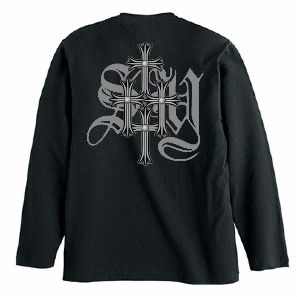 SYロゴ入りロンTシャツ ブラック