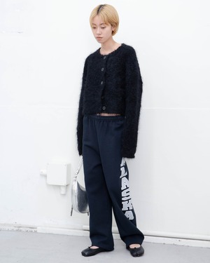 1990s KIKIT by Maurice Sasson - loop yarn black mohair cardigan