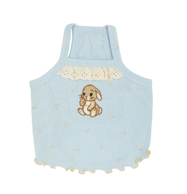 M.L/即納【Sallys】Antique Frill Bunny top (BabyBlue)
