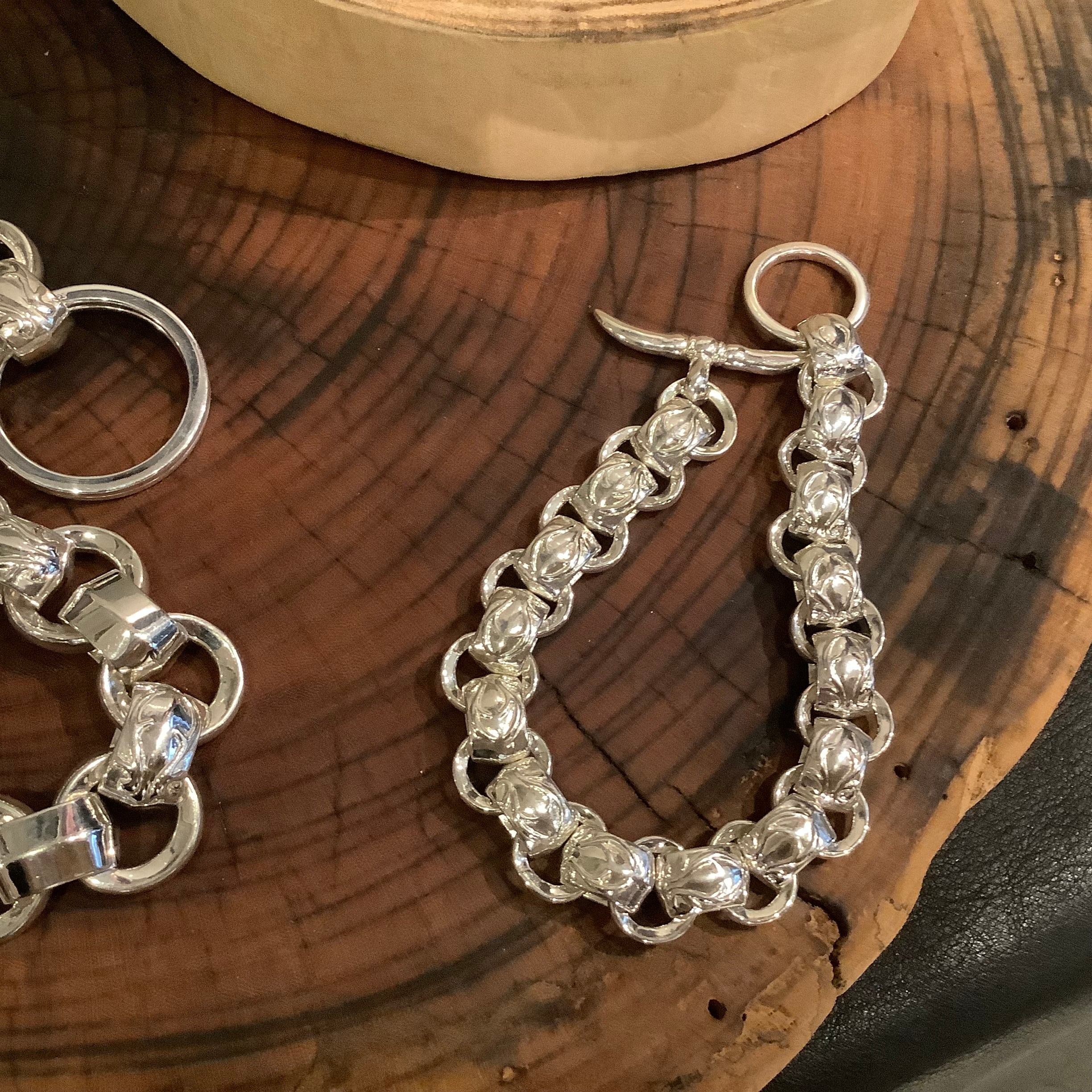 アクセサリー ELITE DIRETO LICHT ADEL Bracelet Deer Horn Link T-Bar SilverJewelry
