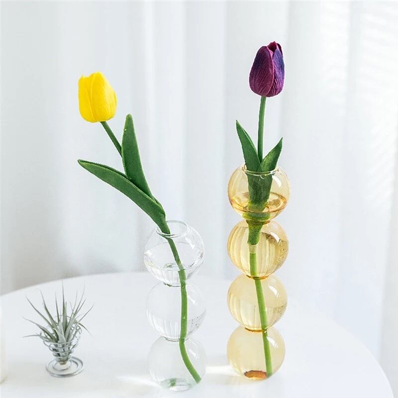 バブル フラワーベース 花瓶 花器 韓国インテリア 3連 アジアン雑貨