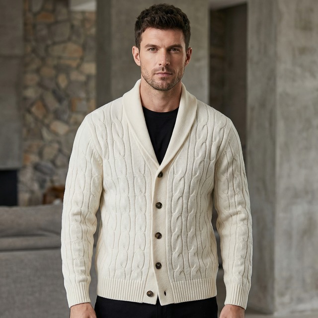 ノーブルケーブルニットカーディガン(3color） M0925