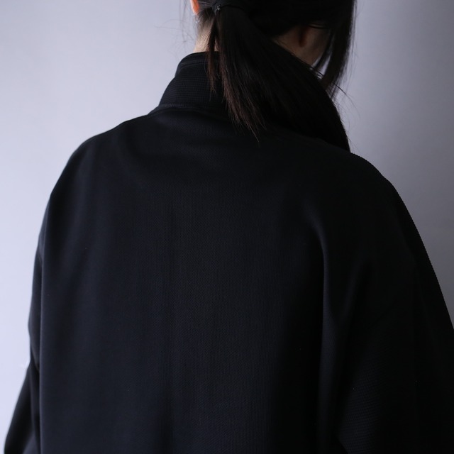"black×white" tech design over silhouette track jacket