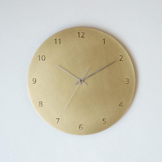 minimal wall clock 300 _ number / brass　壁掛け時計 300 数字 / 真鍮