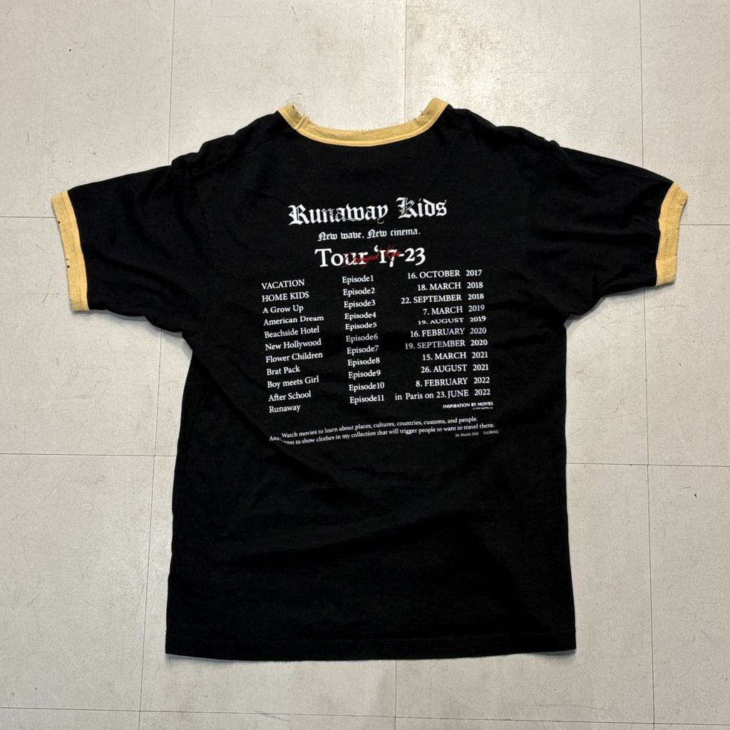 DAIRIKU ダイリク 23SS New Trim Tee 半袖Tシャツ 23SS C-4 ブラック