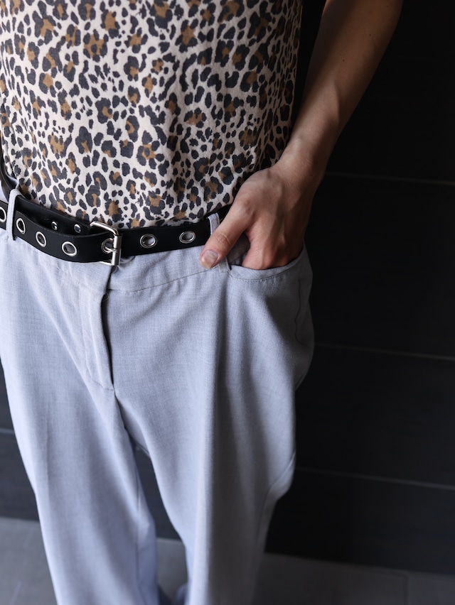 grey straight slacks
