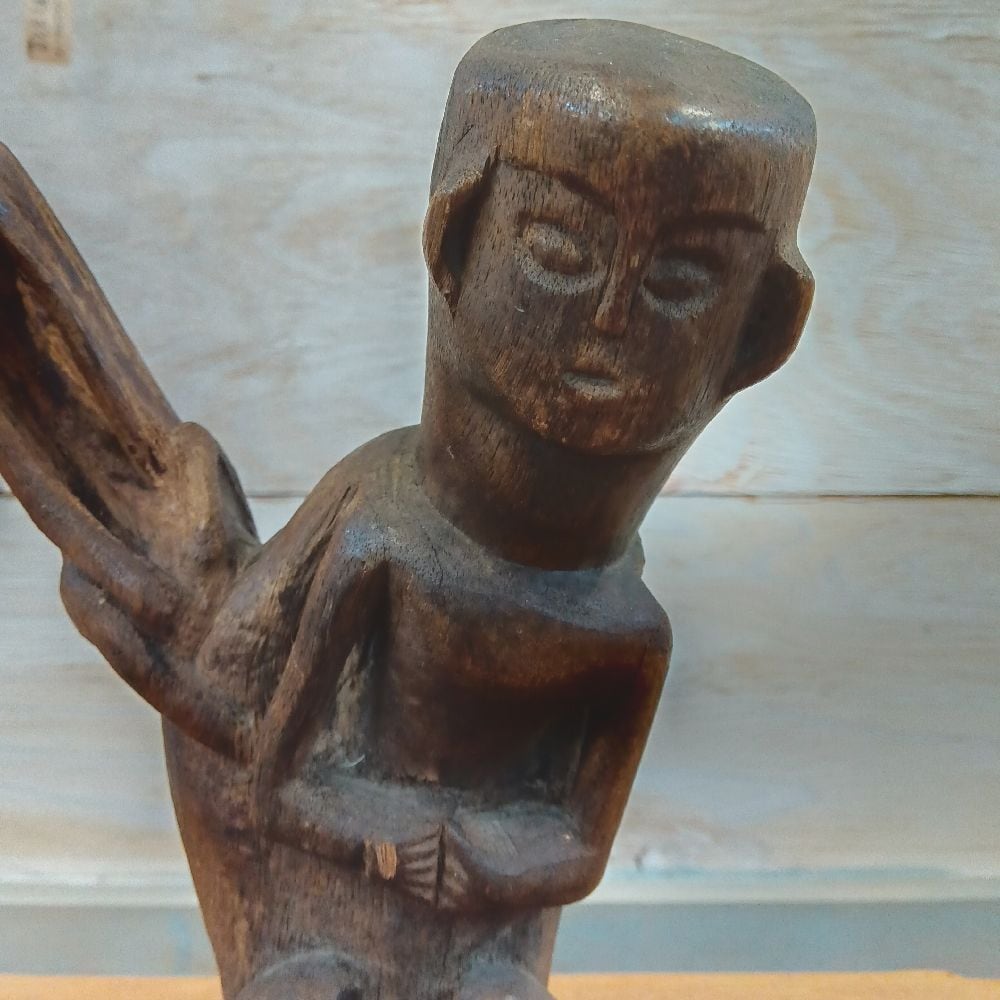 インドネシア カリマンタン ボルネオ アンティーク 木彫り 彫刻 民芸品