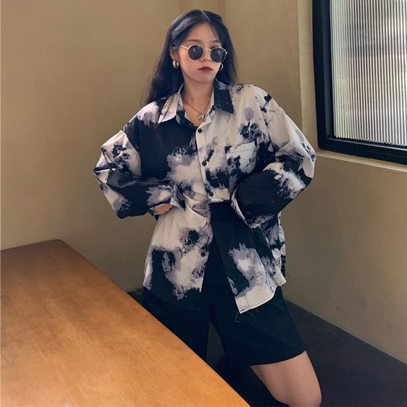 シャツ トップス ルーズスプリング ロング 春物 萌量不足53153245604