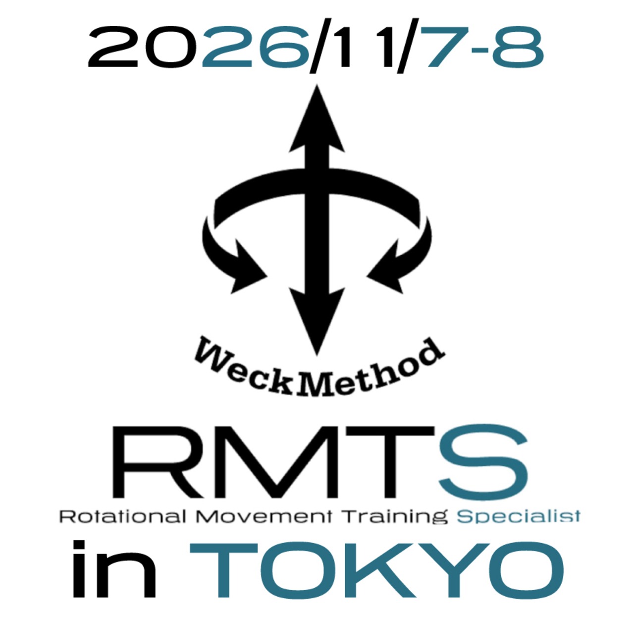 第19回RMTS 2026年11月7日−8日 @東京-開催-認定コース-WeckMethod-RMTS-[ROTATIONAL MOVEMENT TRAINING® Specialist] CERTIFICATION