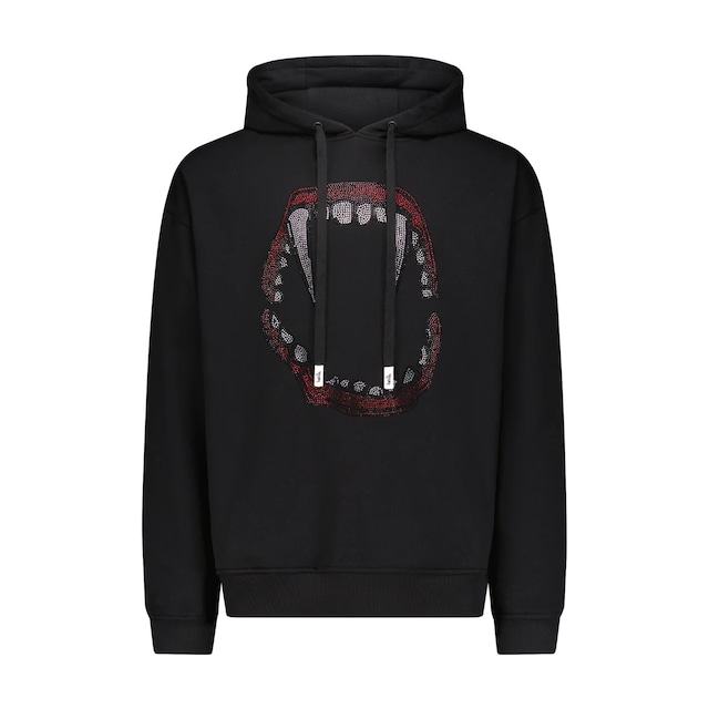 【Haculla】FLASHY FANG LIPS HOODIE(BLACK)