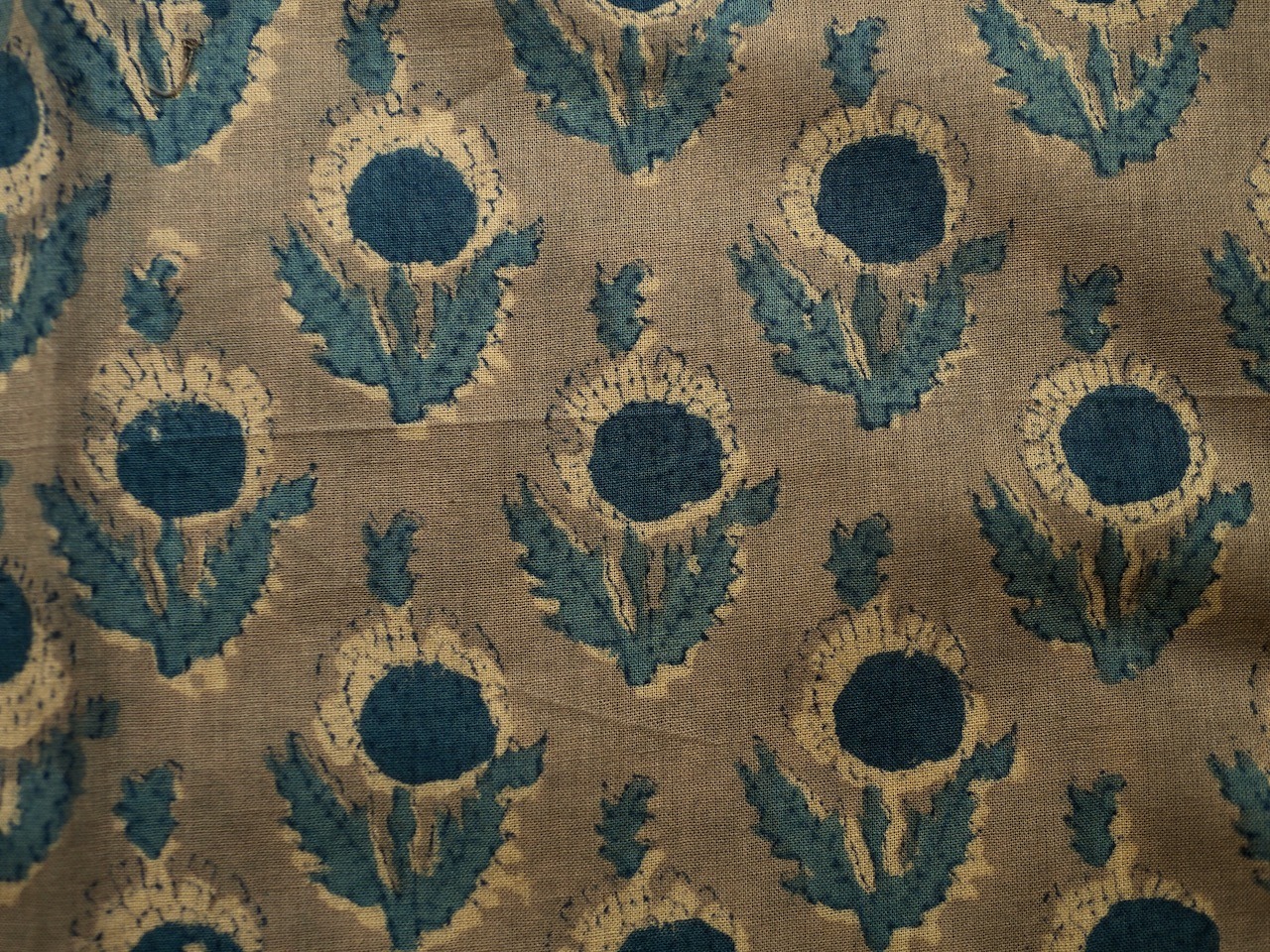 156ri049 Block Print Handkerchief b83