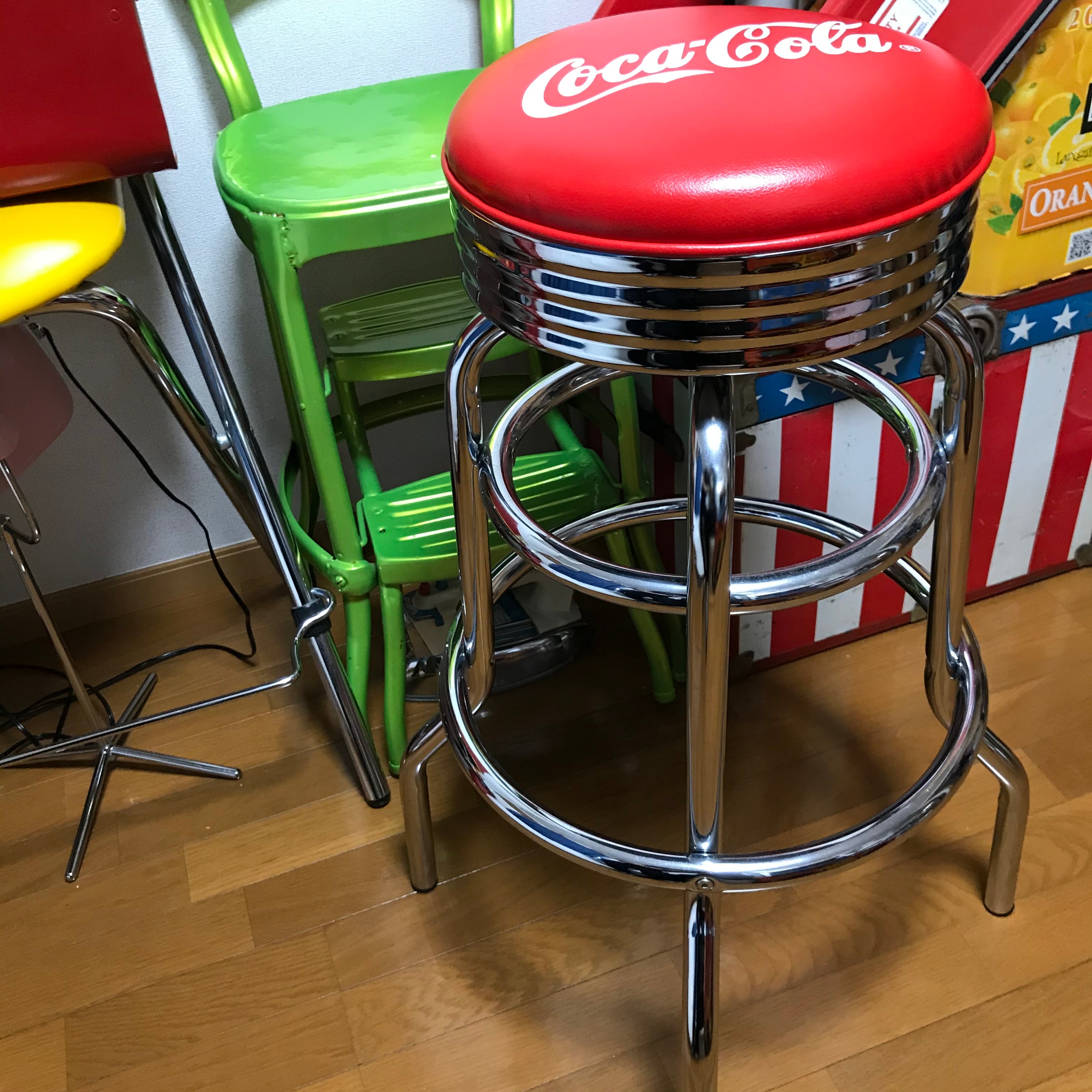 コカコーラ ハイスツール アメリカンダイナーチェア Coca-Cola High Stool American Diner Chair ヴィンテージ  アメリカン家具