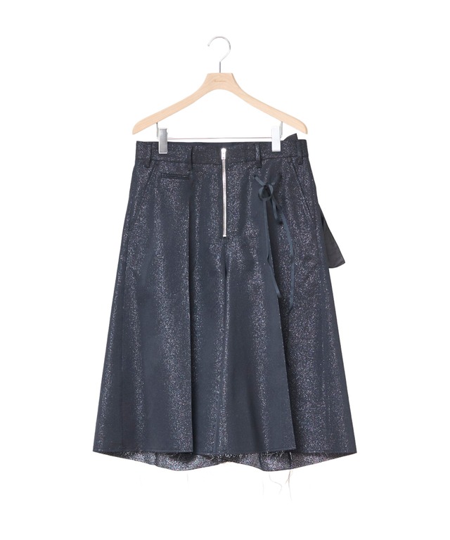 Midorikawa / MID26AW-PT01B WOOL VENETIAN CULOTTES(BLACK LAME)
