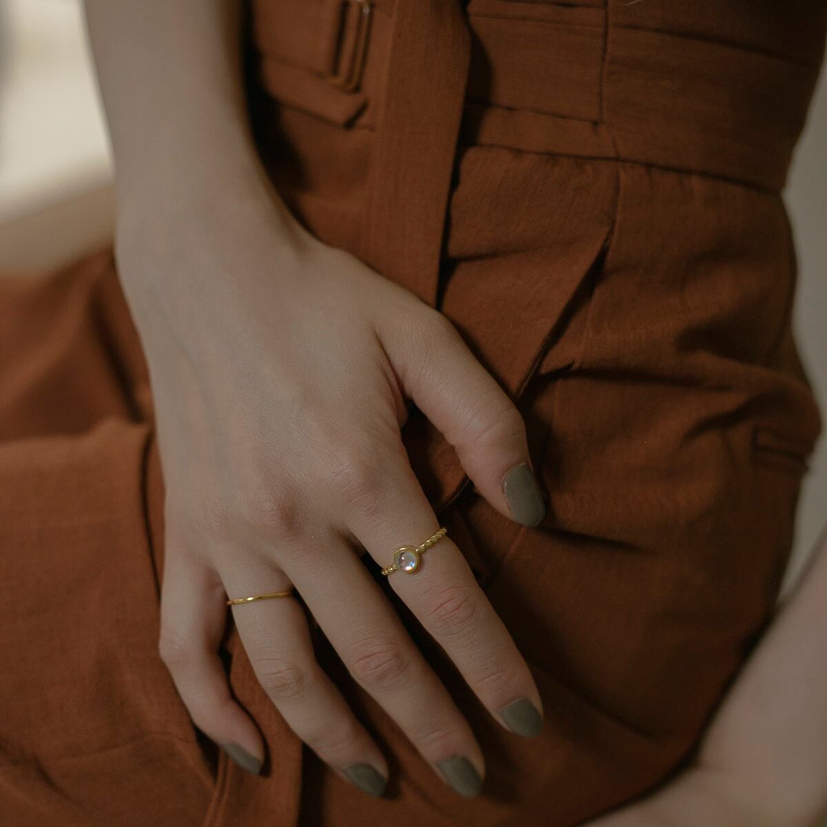 オーロラストーン シルバーリング Silver925 | Import Silver925