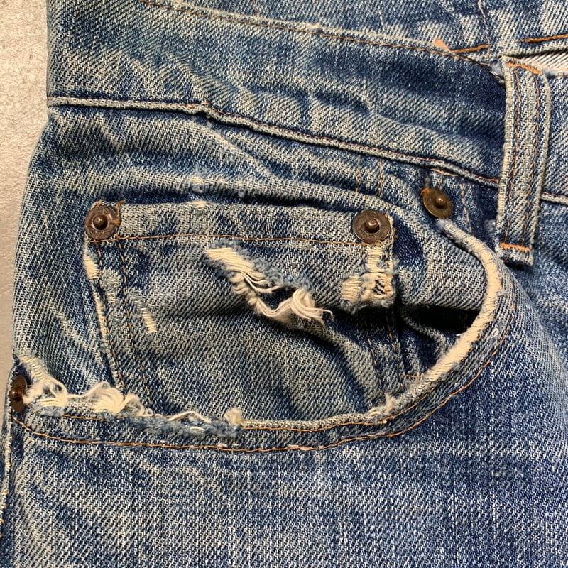 70's Levi's リーバイス 505-0217 66前期 デニム 刻印5 縦落ち バックポケットシングル スモールe 42TALON 脇割り  W30 USA製 希少 ヴィンテージ BA-1457 RM1826H | agito vintage powered by BASE