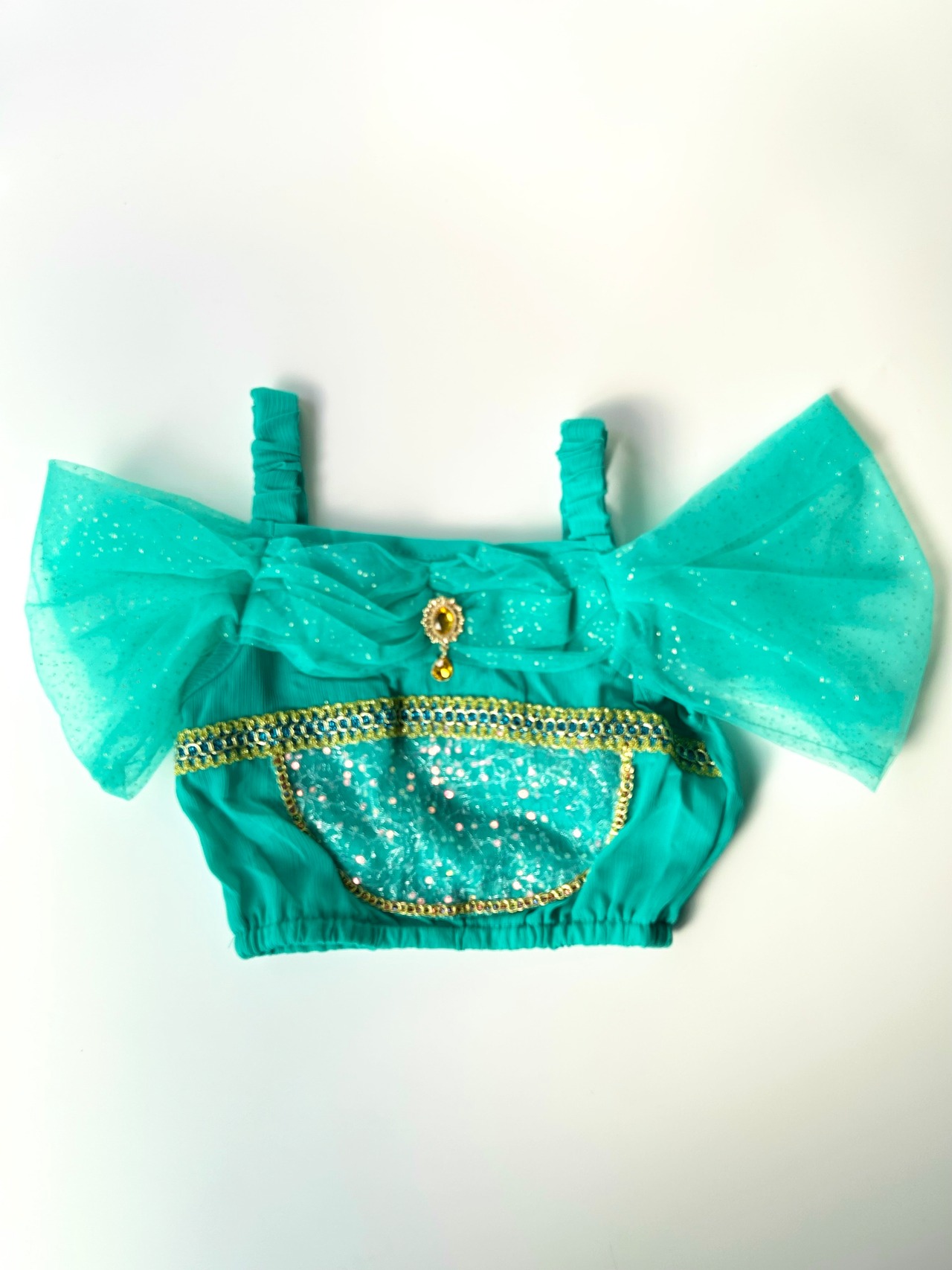 クーポンで3,280円→1,952円【即納】110/120/130size訳あり品アラビアンプリンセスセットアップ ヘッドアクセサリー付き［アラジン ジャスミン］