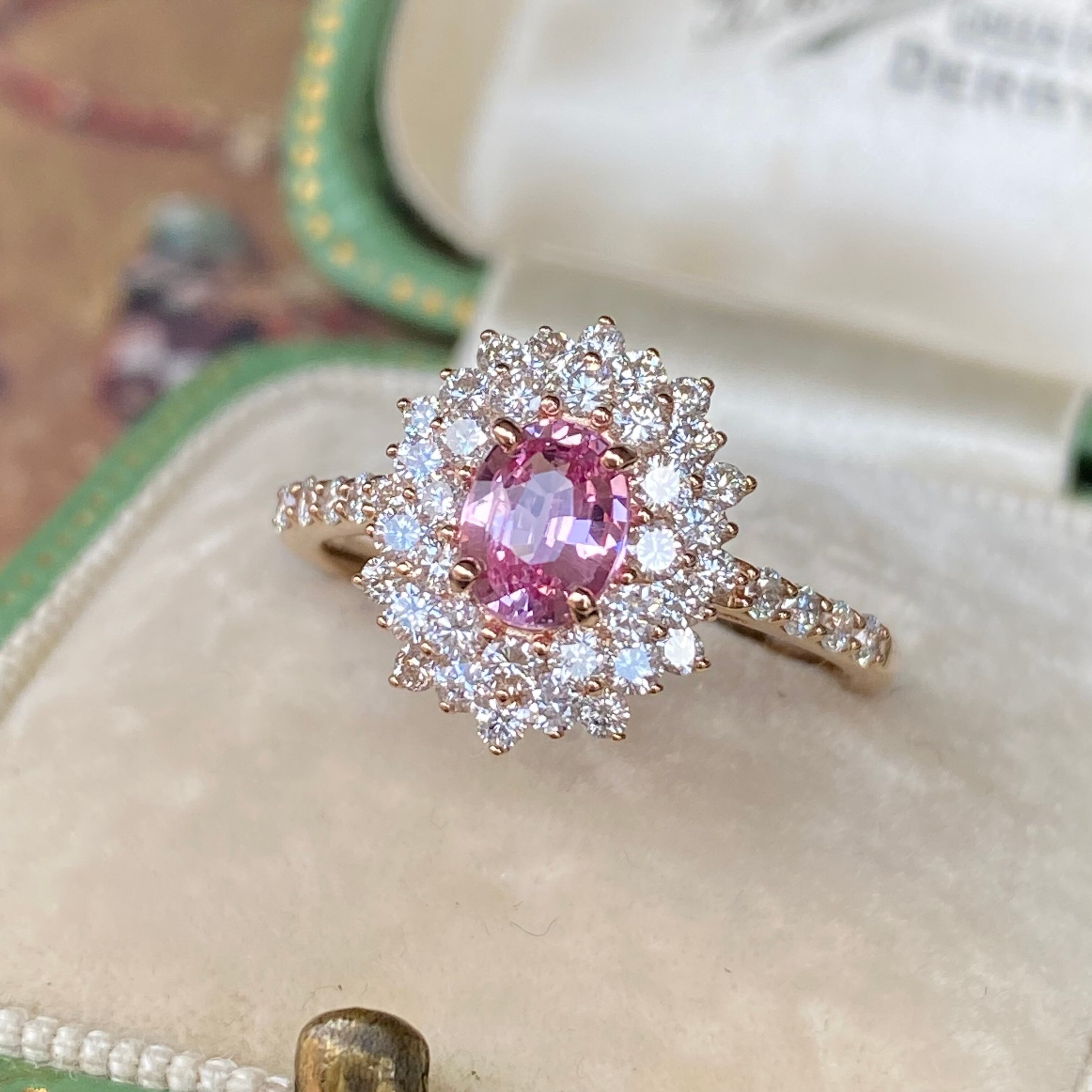 ⭐天然 パパラチアサファイア ダイヤ ネックレス k18 1.04ct