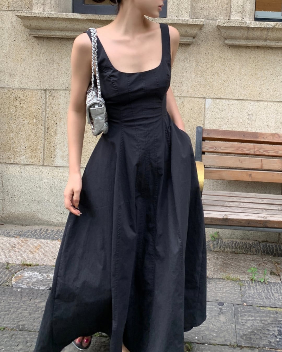 フィットフレアシルエットワンピース S25420