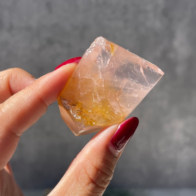 ブラジル・バイーア州産【ゴールデンヒーラー＆ローズクォーツ】フリーフォーム ⑪ 鉱物 天然石 パワーストーン