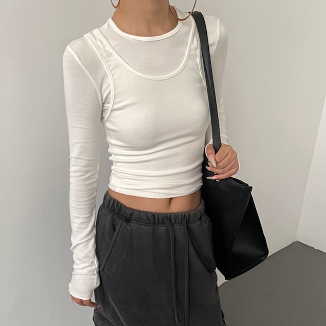 two-piece layered cut and sew 10961