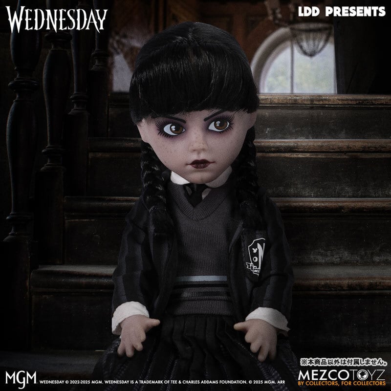 【 リビングデッドドールズ / LDD 】Wednesday / ウェンズデー・アダムス（ネヴァーモア学園 ver.） 〚アメリカン雑貨 アメトイ〛