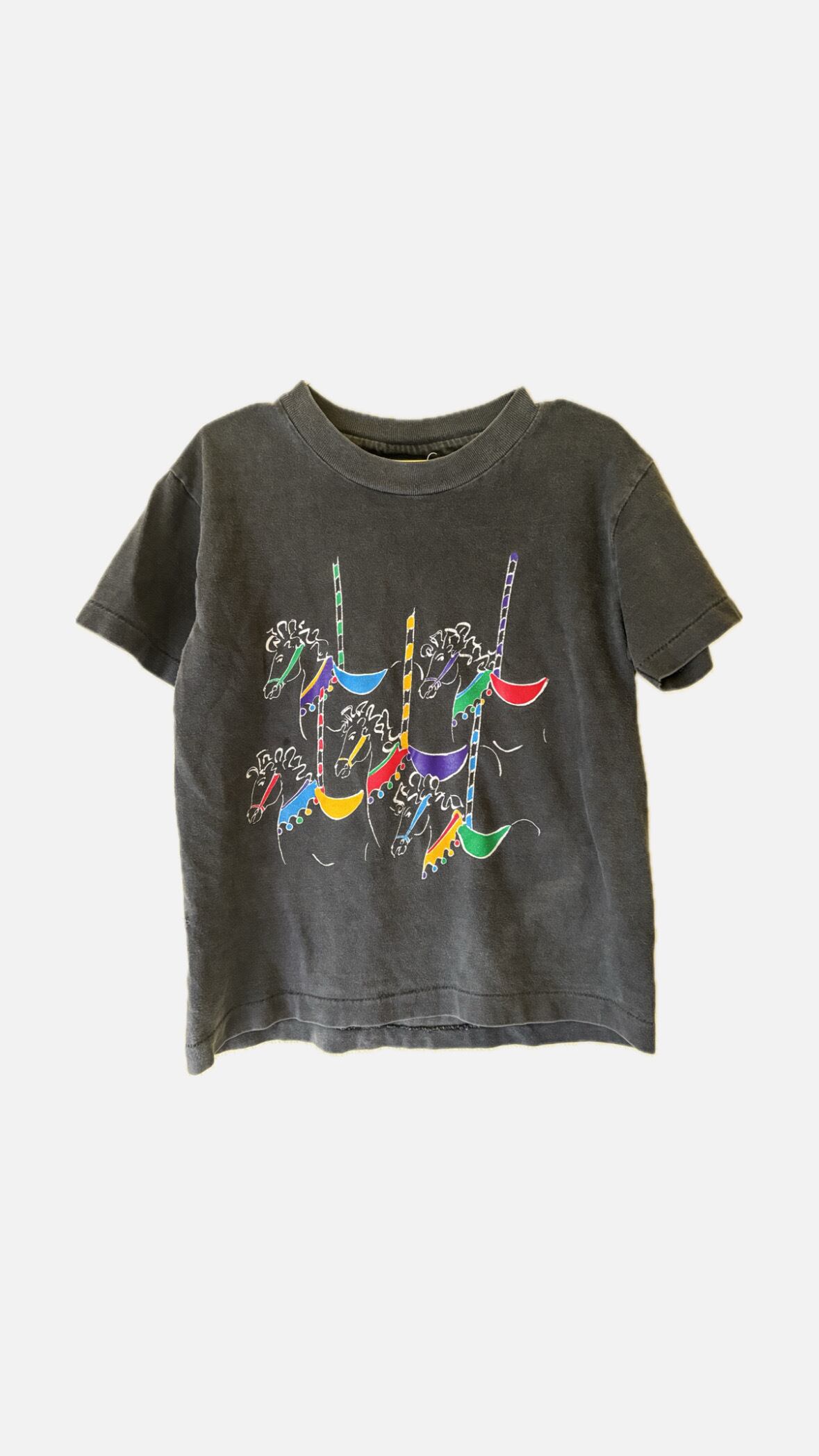 【KIDS vintage】vintage merry go round T-sh. 5-7y